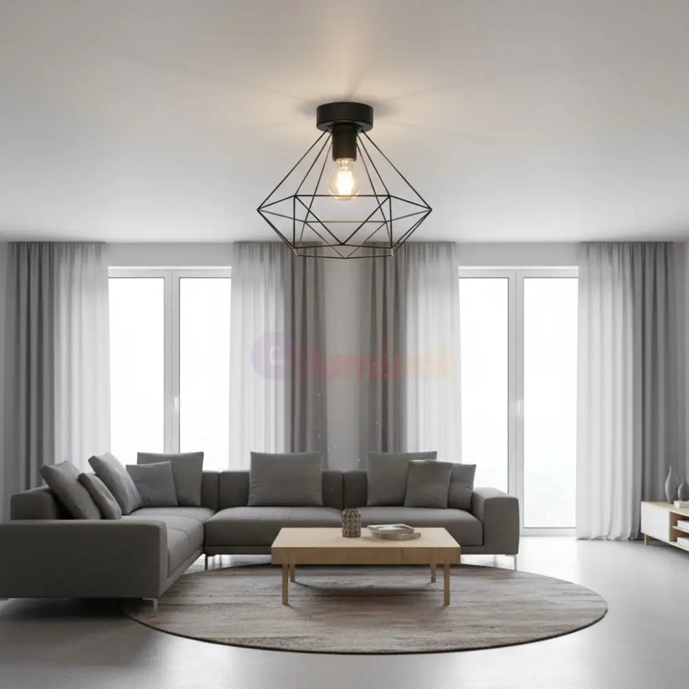 Lustra TARBES Black Ø32.5CM Eglo Lighting Fixtures