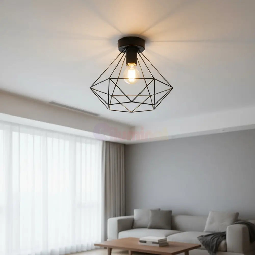 Lustra TARBES Black Ø32.5CM Eglo Lighting Fixtures