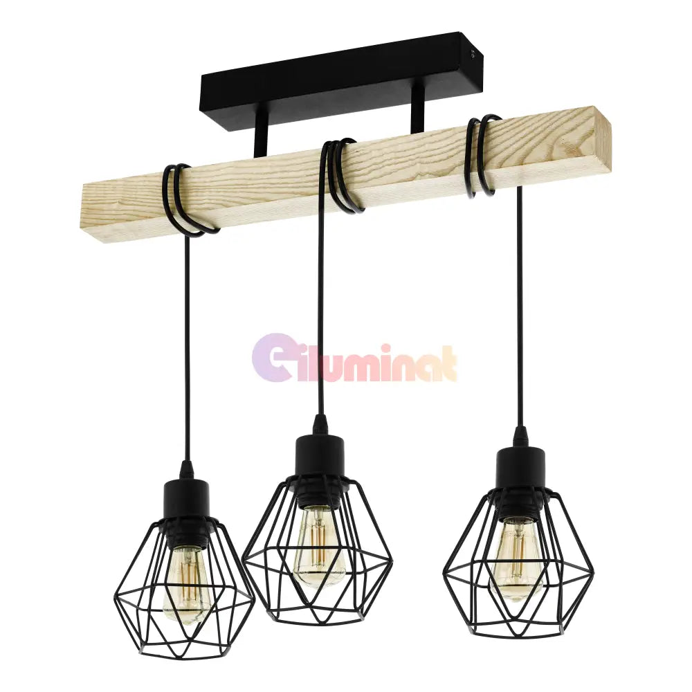 Lustra EGLO TOWNSHEND 5 44074 NEAGRA / VINTAGE SI RETRO DESIGN Lighting Fixtures