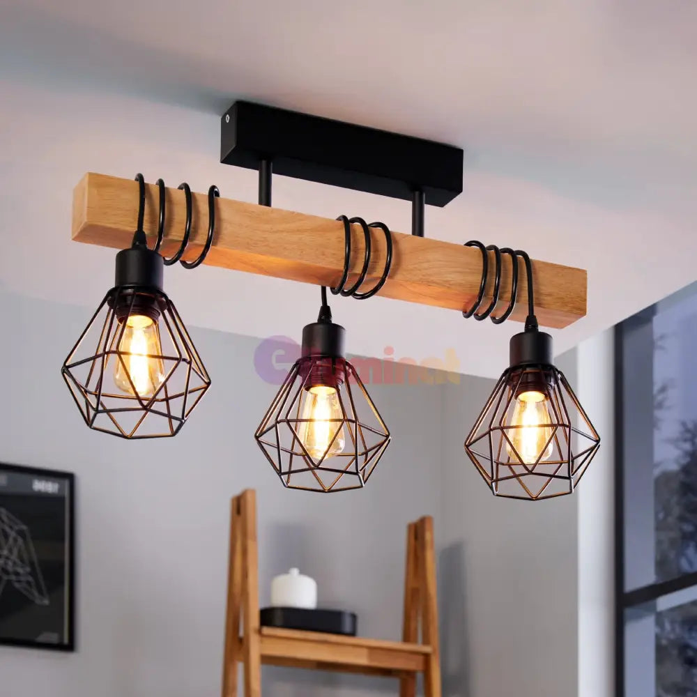 Lustra EGLO TOWNSHEND 5 44074 NEAGRA / VINTAGE SI RETRO DESIGN Lighting Fixtures