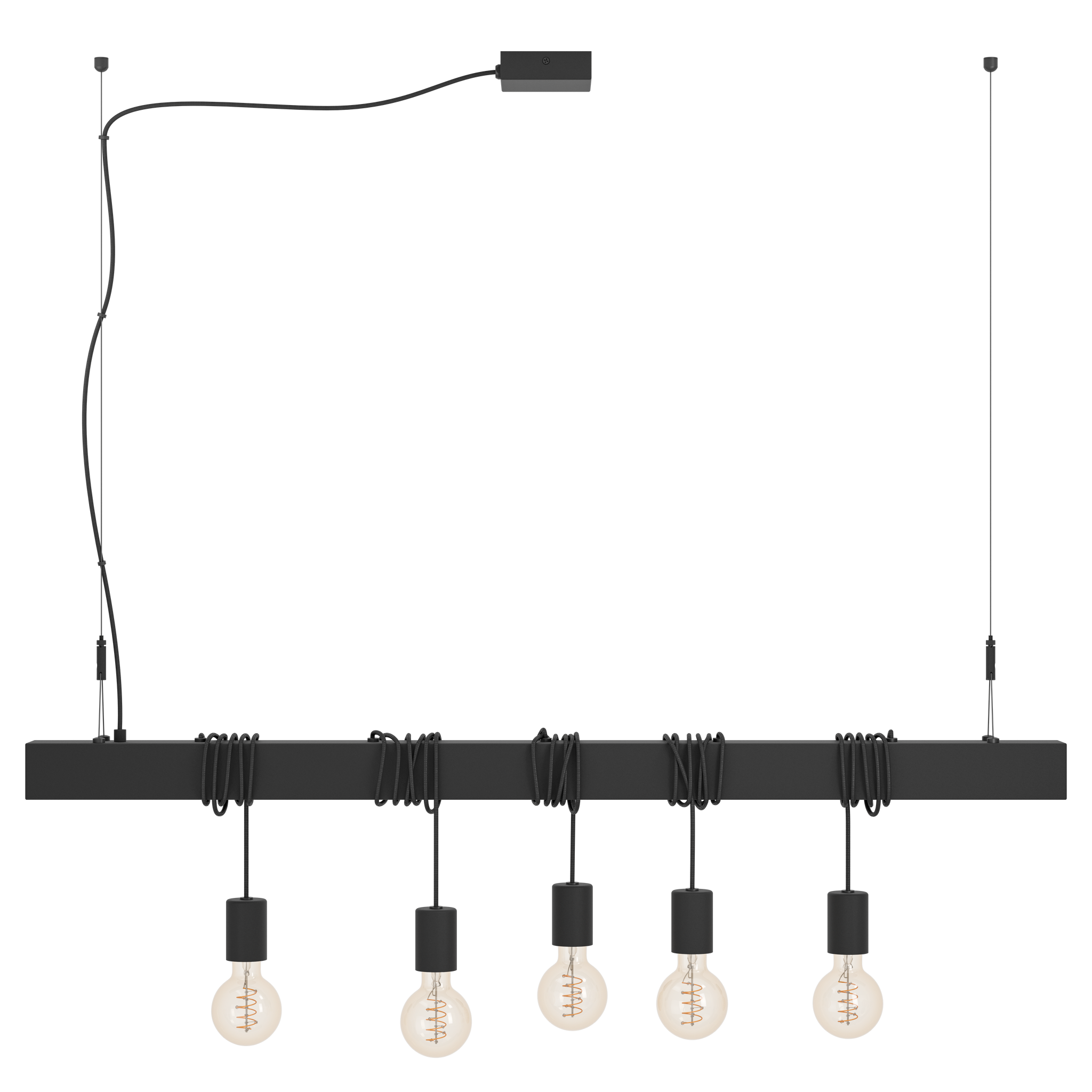 Lustra 5XE27 Townshend-B 39937 NEAGRA / VINTAGE SI RETRO DESIGN Lighting Fixtures