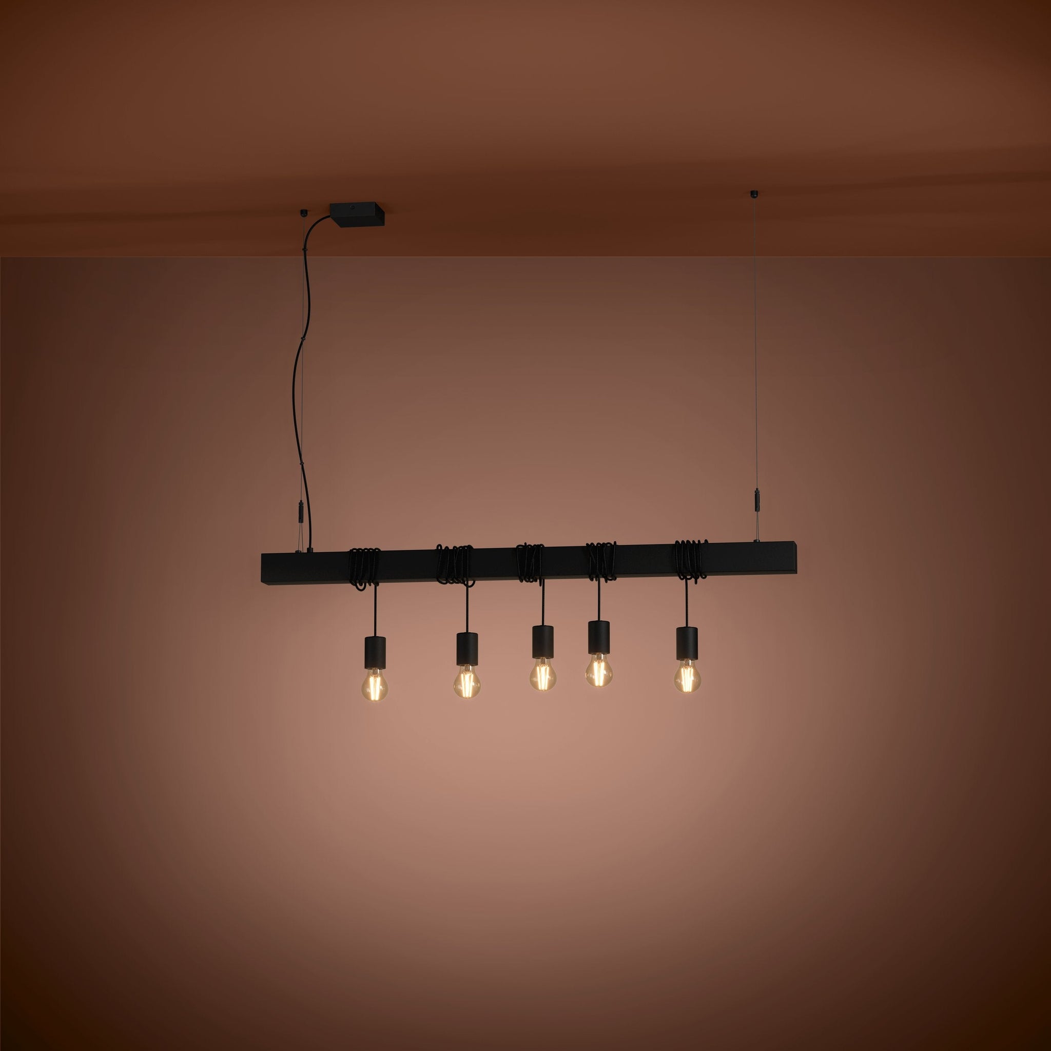 Lustra 5XE27 Townshend-B 39937 NEAGRA / VINTAGE SI RETRO DESIGN Lighting Fixtures