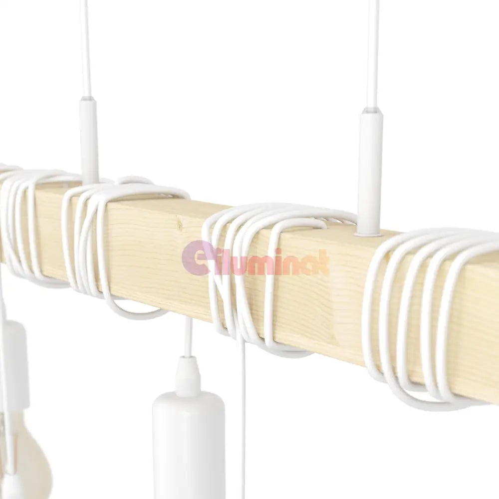 Lustra TOWNSHEND White Nature EGLO LEMN / VINTAGE SI RETRO DESIGN / 100CM Lighting Fixtures