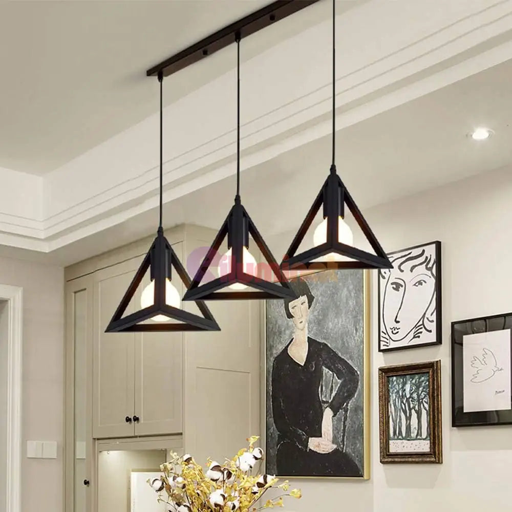 Lustra Triangle Vintage Suport Liniar Lighting Fixtures