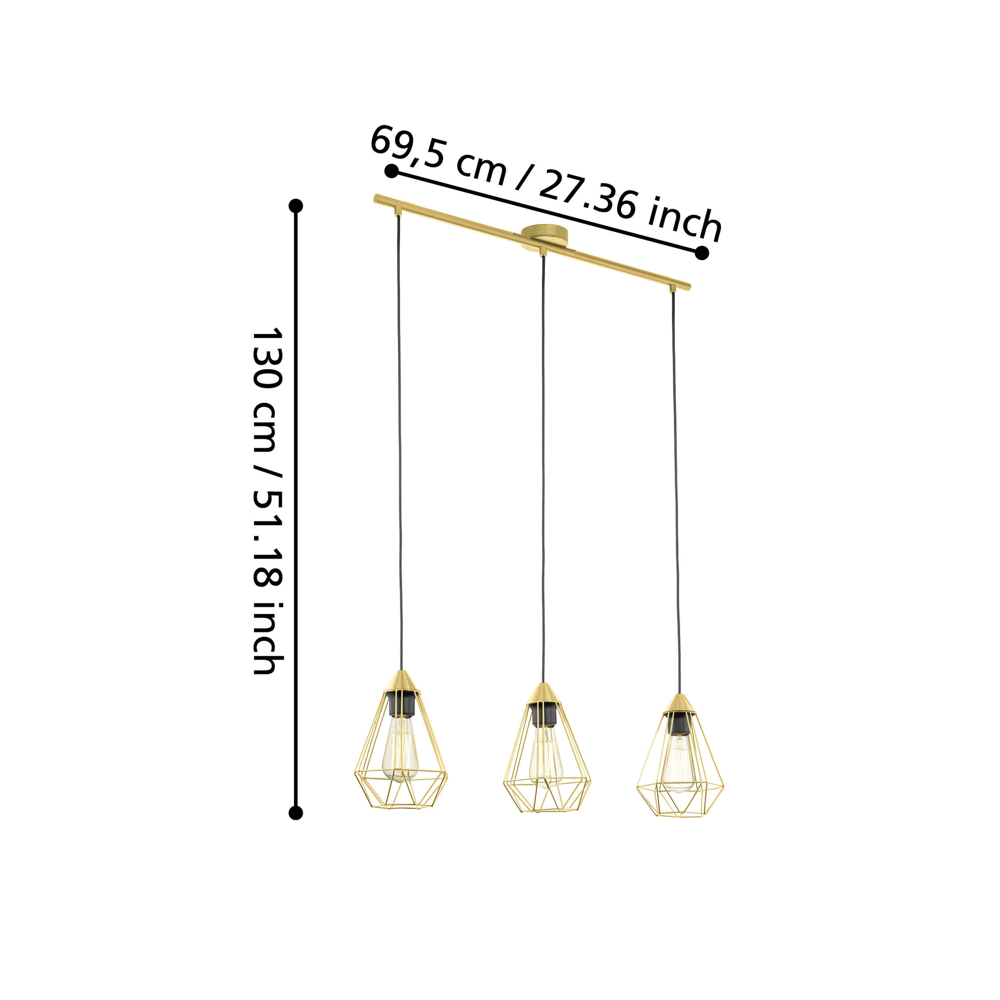 Lustra Vintage 3XE27 TARBES 43682 ALAMA / VINTAGE SI RETRO DESIGN Lighting Fixtures