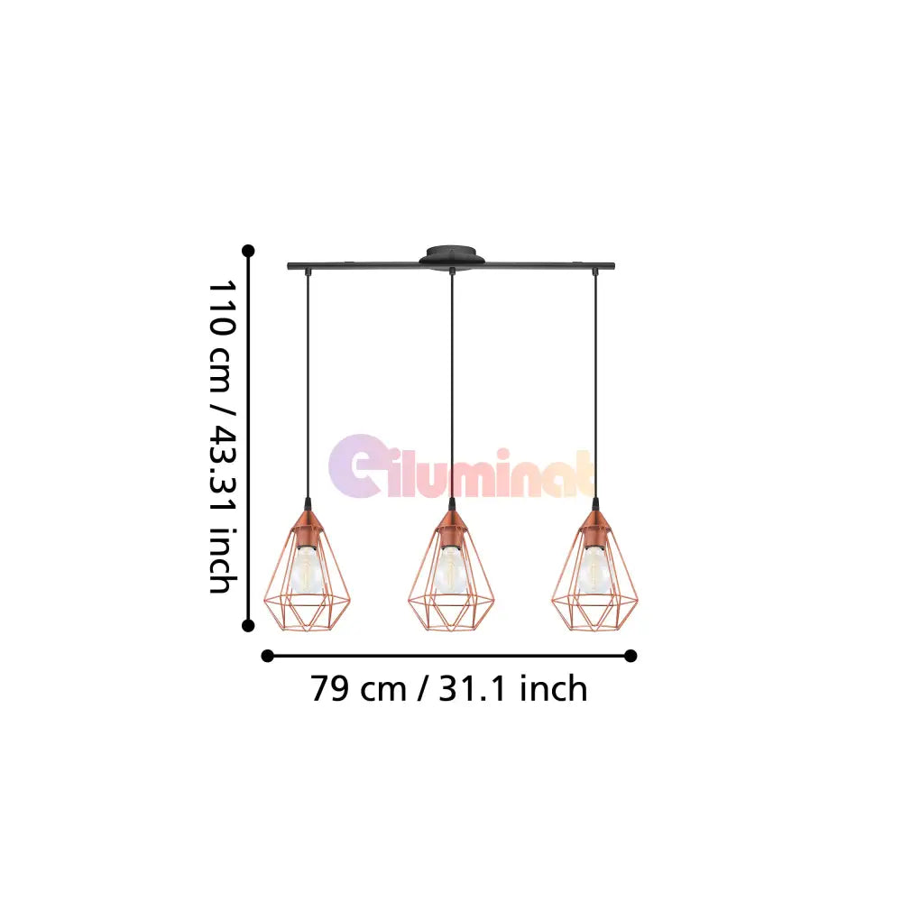 Lustra Vintage 3XE27 TARBES 94195 NEAGRA / VINTAGE SI RETRO DESIGN Lighting Fixtures