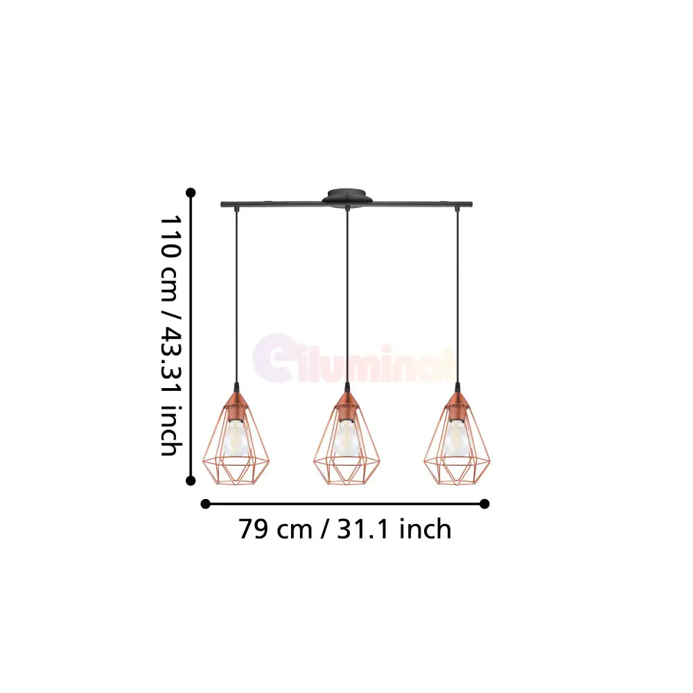 Lustra Vintage 3XE27 TARBES 94195 NEAGRA / VINTAGE SI RETRO DESIGN Lighting Fixtures