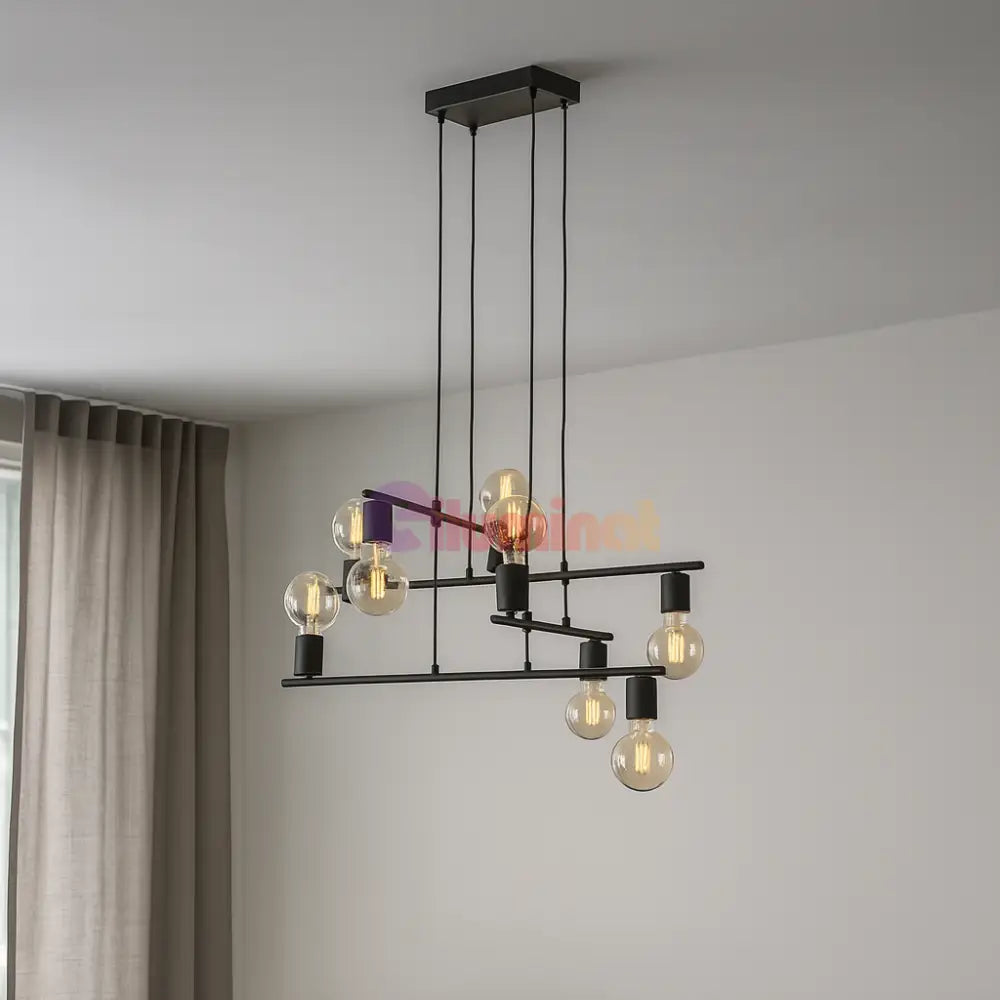 Lustra Vintage 8xE27 MEZZANA 98909 NEAGRA / VINTAGE SI RETRO DESIGN Lighting Fixtures