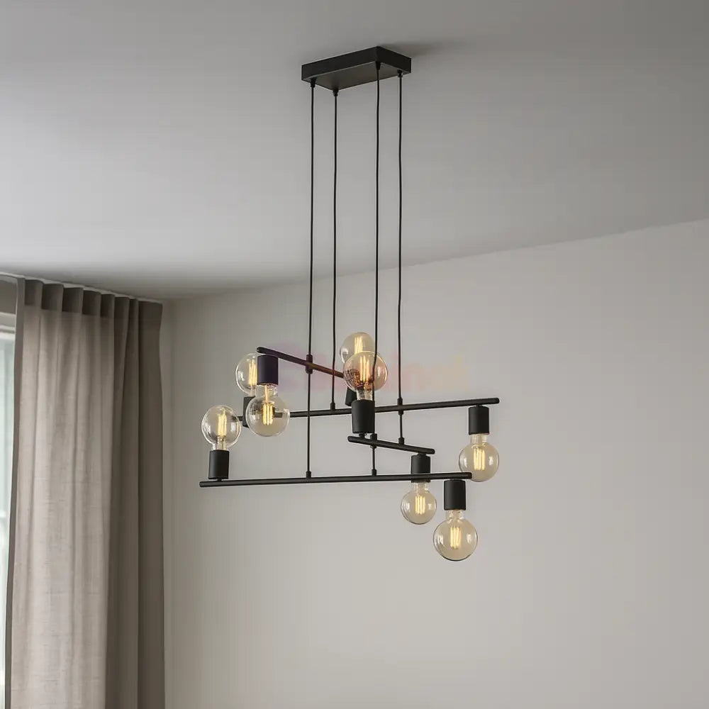 Lustra Vintage 8xE27 MEZZANA 98909 NEAGRA / VINTAGE SI RETRO DESIGN Lighting Fixtures