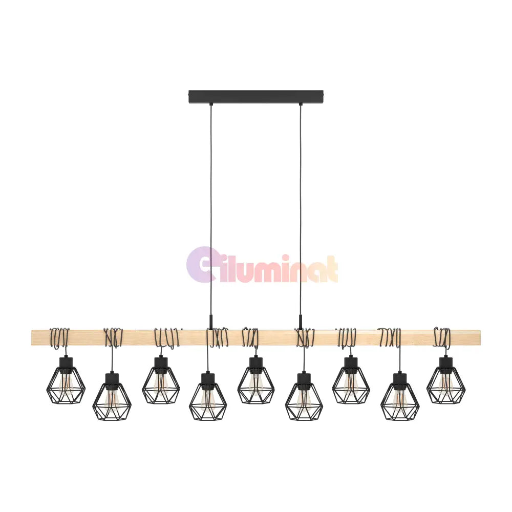 Lustra Vintage 9xE27 TOWNSHEND 5 43134 LEMN / VINTAGE SI RETRO DESIGN Lighting Fixtures