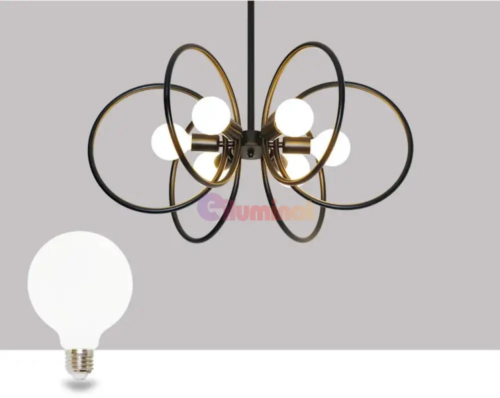Lustra Vintage Black 6Xe27 Dn118-6 Lighting Fixtures