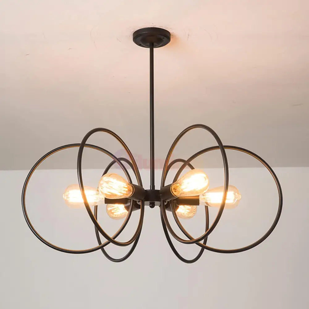 Lustra Vintage Black 6Xe27 Dn118-6 Lighting Fixtures