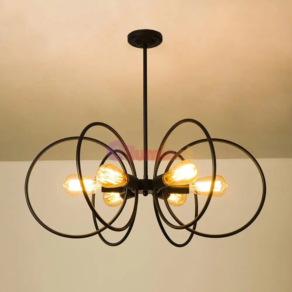 Lustra Vintage Black 6Xe27 Dn118-6 Lighting Fixtures