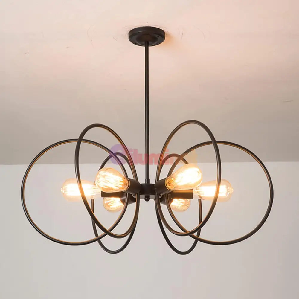 Lustra Vintage Black 6Xe27 Dn118-6 Lighting Fixtures