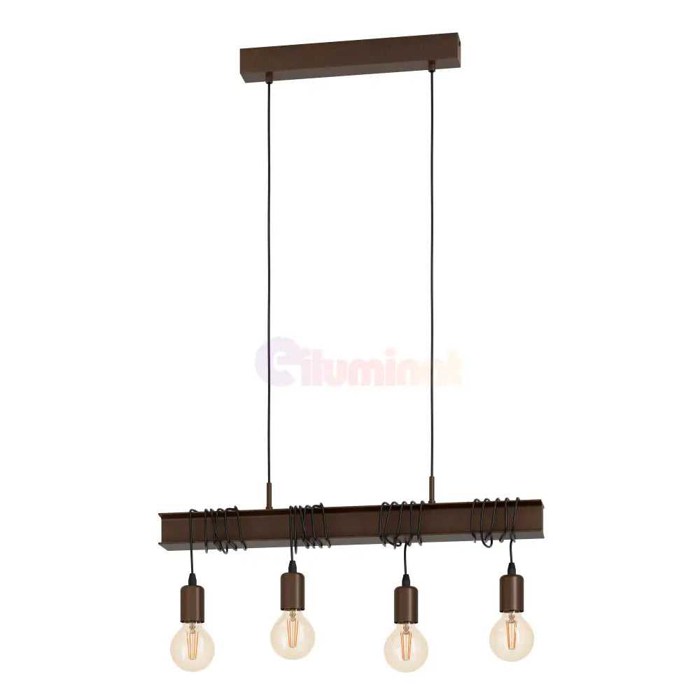Lustra Vintage Brown TOWNSHEND 4 EGLO Lighting Fixtures