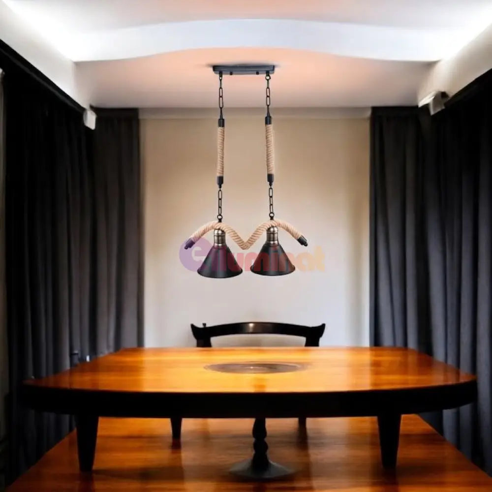Lustra Vintage Cord 2xE27 60CM / VINTAGE SI RETRO DESIGN Lighting Fixtures
