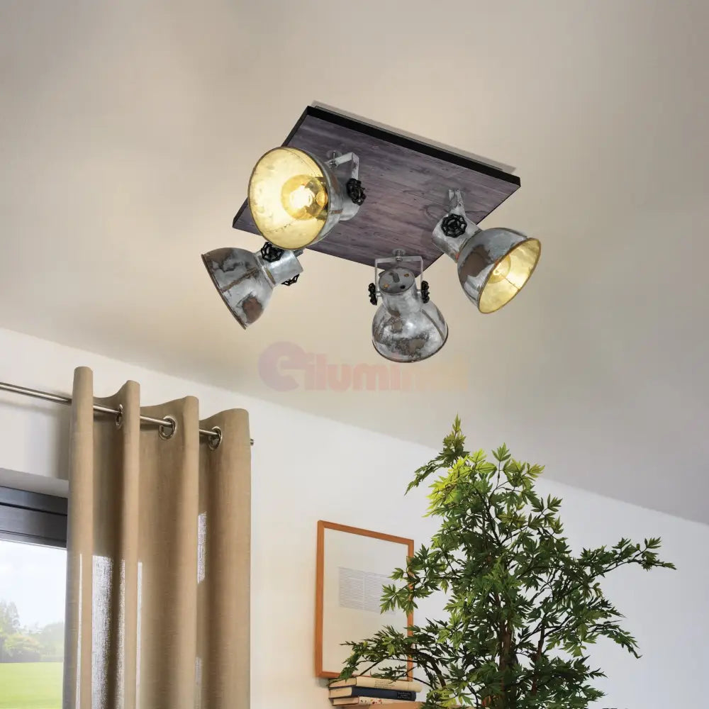 Lustra Vintage Cu 4 Spoturi Reglabile BARNSTAPLE Eglo Lighting Fixtures