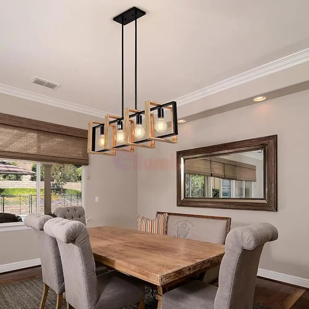 Lustra Vintage Cubo 4xE27 100CM / VINTAGE SI RETRO DESIGN Lighting Fixtures