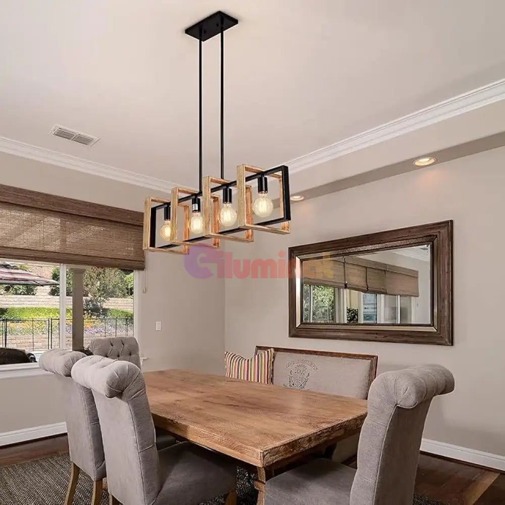 Lustra Vintage Cubo 4xE27 100CM / VINTAGE SI RETRO DESIGN Lighting Fixtures