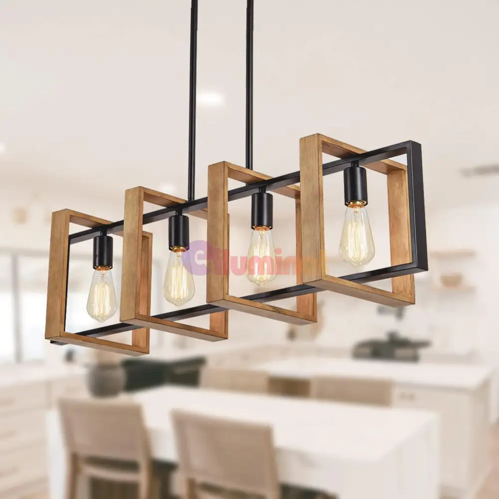 Lustra Vintage Cubo 4xE27 100CM / VINTAGE SI RETRO DESIGN Lighting Fixtures
