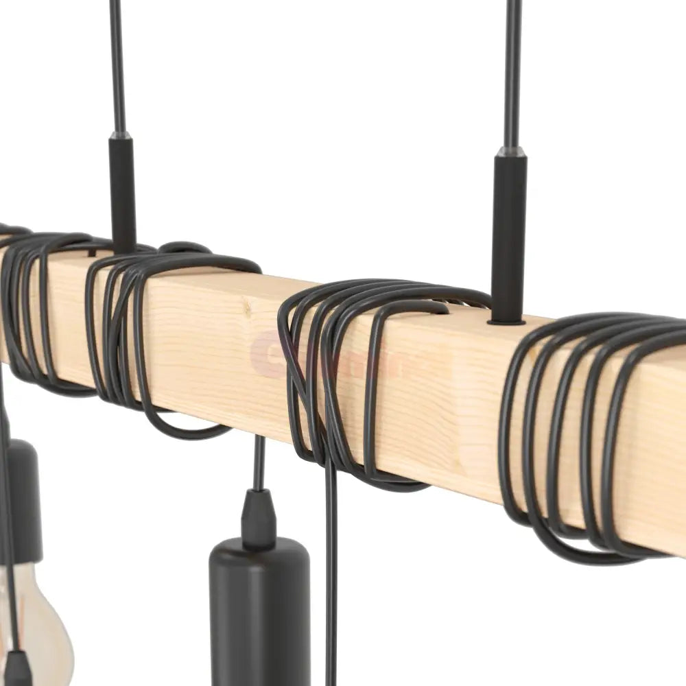Lustra Vintage Lemn Design 8Xe27 Lighting Fixtures