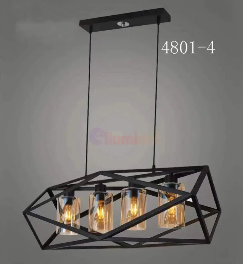 Lustra Vintage Medieval Glass 4Xe27 Lighting Fixtures