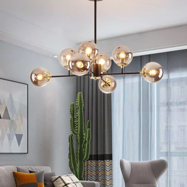 Lustra Abajur Fumuriu Cairo 8Xe27 Chandeliers