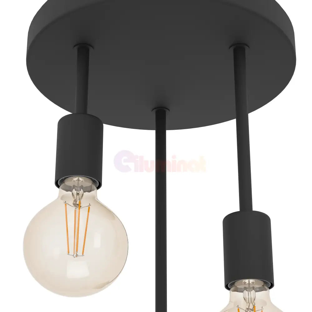 Lustra Vintage WILMCOTE 3xE27 Black 43126 NEAGRA / ABAJUR CEILING LIGHT