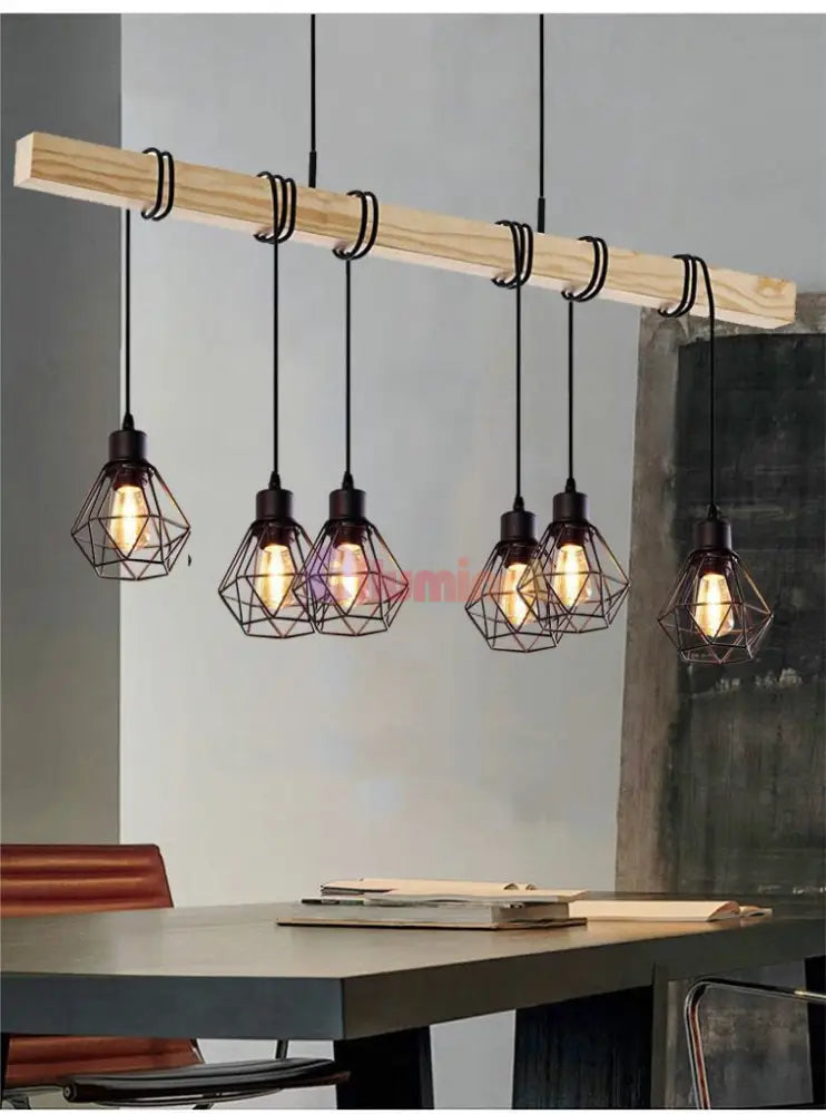 Lustra Wood Style 6Xe27 C22680-6 Lighting Fixtures