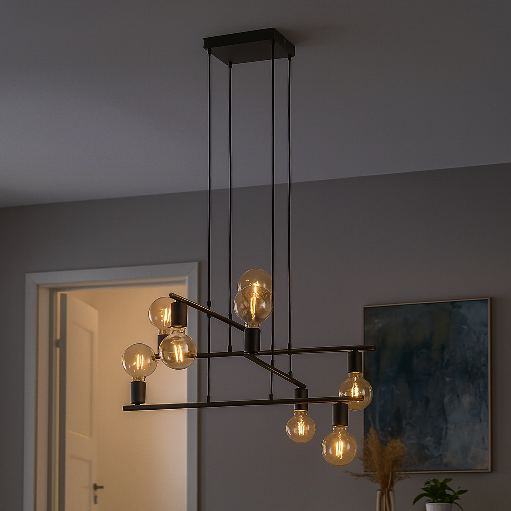 Lustra Vintage 8xE27 MEZZANA 98909 NEAGRA / VINTAGE SI RETRO DESIGN Lighting Fixtures