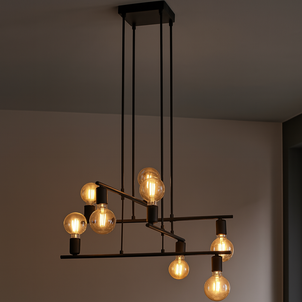 Lustra Vintage 8xE27 MEZZANA 98909 NEAGRA / VINTAGE SI RETRO DESIGN Lighting Fixtures