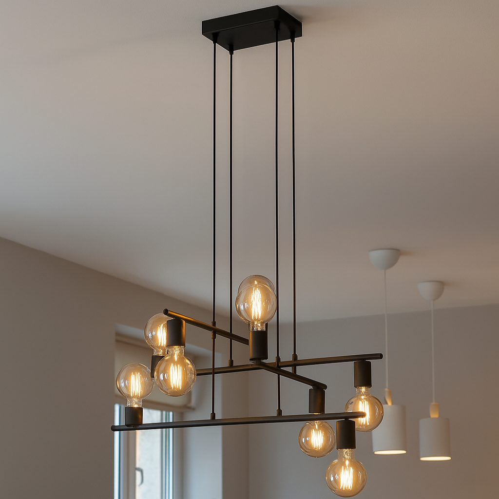 Lustra Vintage 8xE27 MEZZANA 98909 NEAGRA / VINTAGE SI RETRO DESIGN Lighting Fixtures