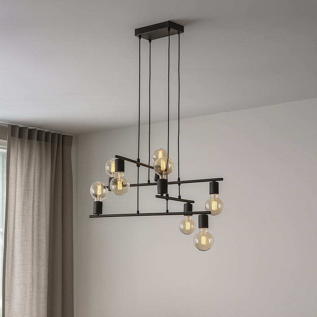 Lustra Vintage 8xE27 MEZZANA 98909 NEAGRA / VINTAGE SI RETRO DESIGN Lighting Fixtures