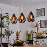 Lustra PHEONIX Vintage Liniar Neagra