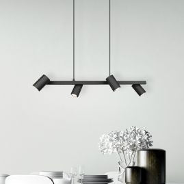 Lustra Suspendata GATUELA 1 Black 110CM NEAGRA / VINTAGE SI RETRO DESIGN / 110CM Chandeliers