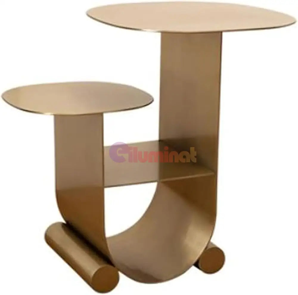 Masa Decorativa Brass Duo Golden Moderna din Metal MASA DECORATIVA / AURIE / 55CM decorative table