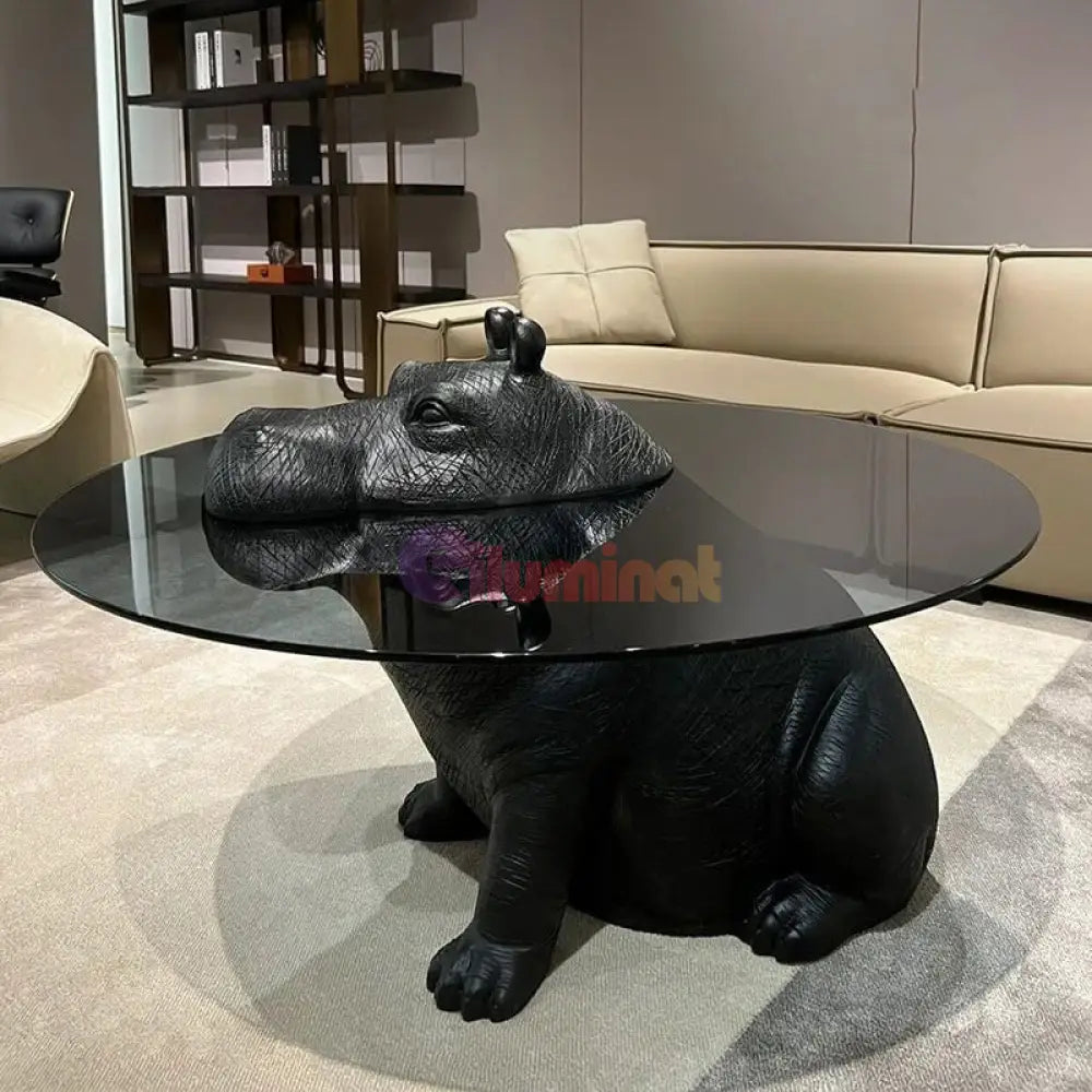 Masa Decorativa Moderna Hippo Savannah MASA DECORATIVA / NEAGRA / 100CM decorative table