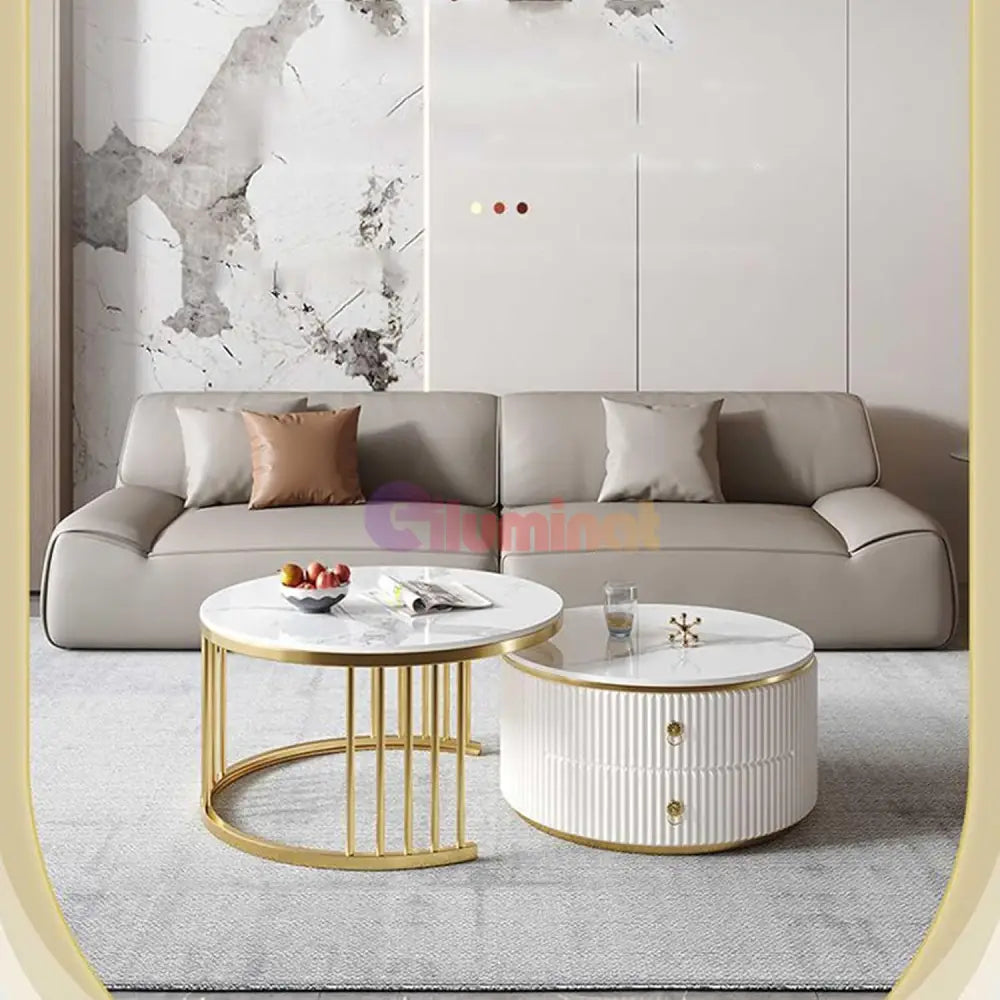 Masa de Dining Valencia Double Marble Deluxe MASA DECORATIVA / ALBA / 80CM decorative table