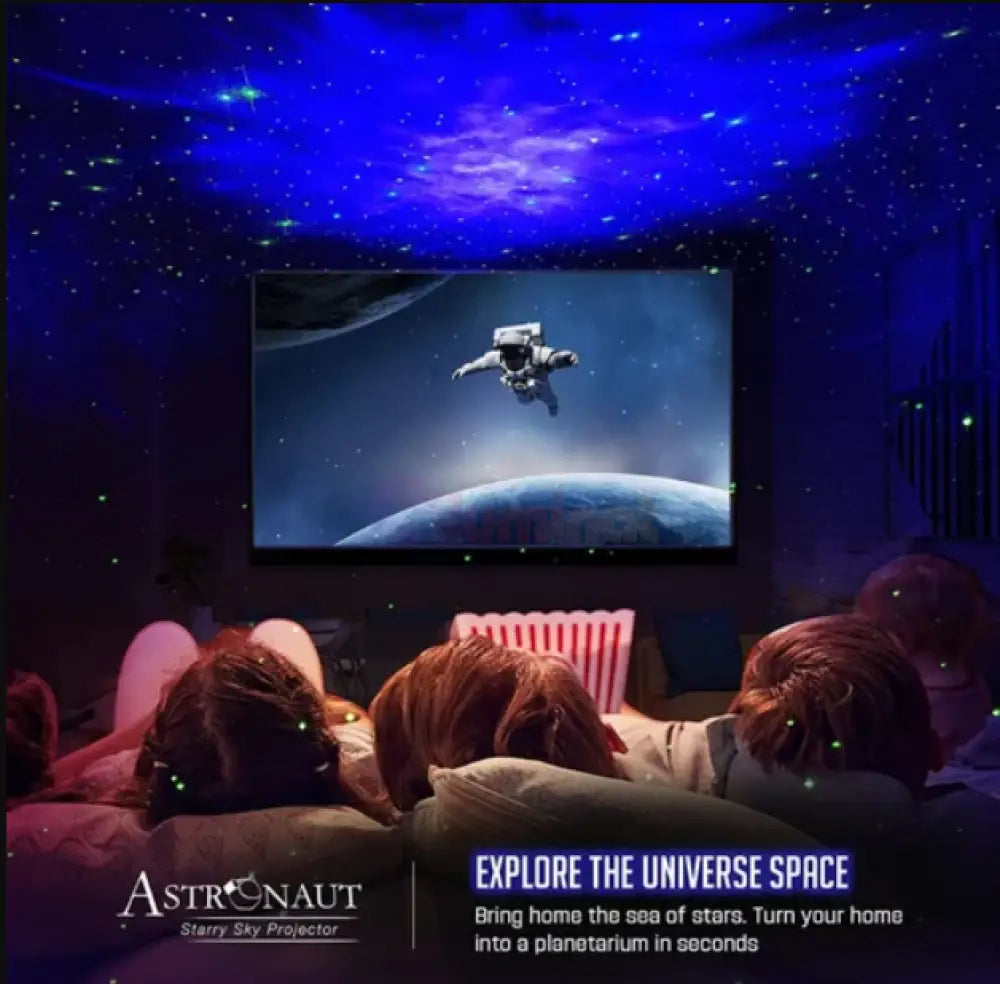 Mini Astronaut Cu Telecomanda Proiectie Galaxie Nebuloasa Table Lamp