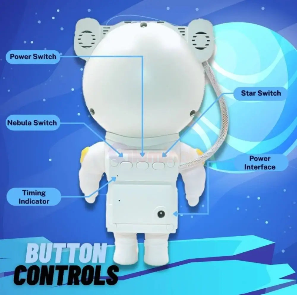 Mini Astronaut Cu Telecomanda Proiectie Galaxie Nebuloasa Table Lamp