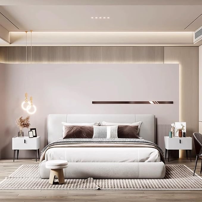 Noptiera Modern Line Ilona Grey Nightstand