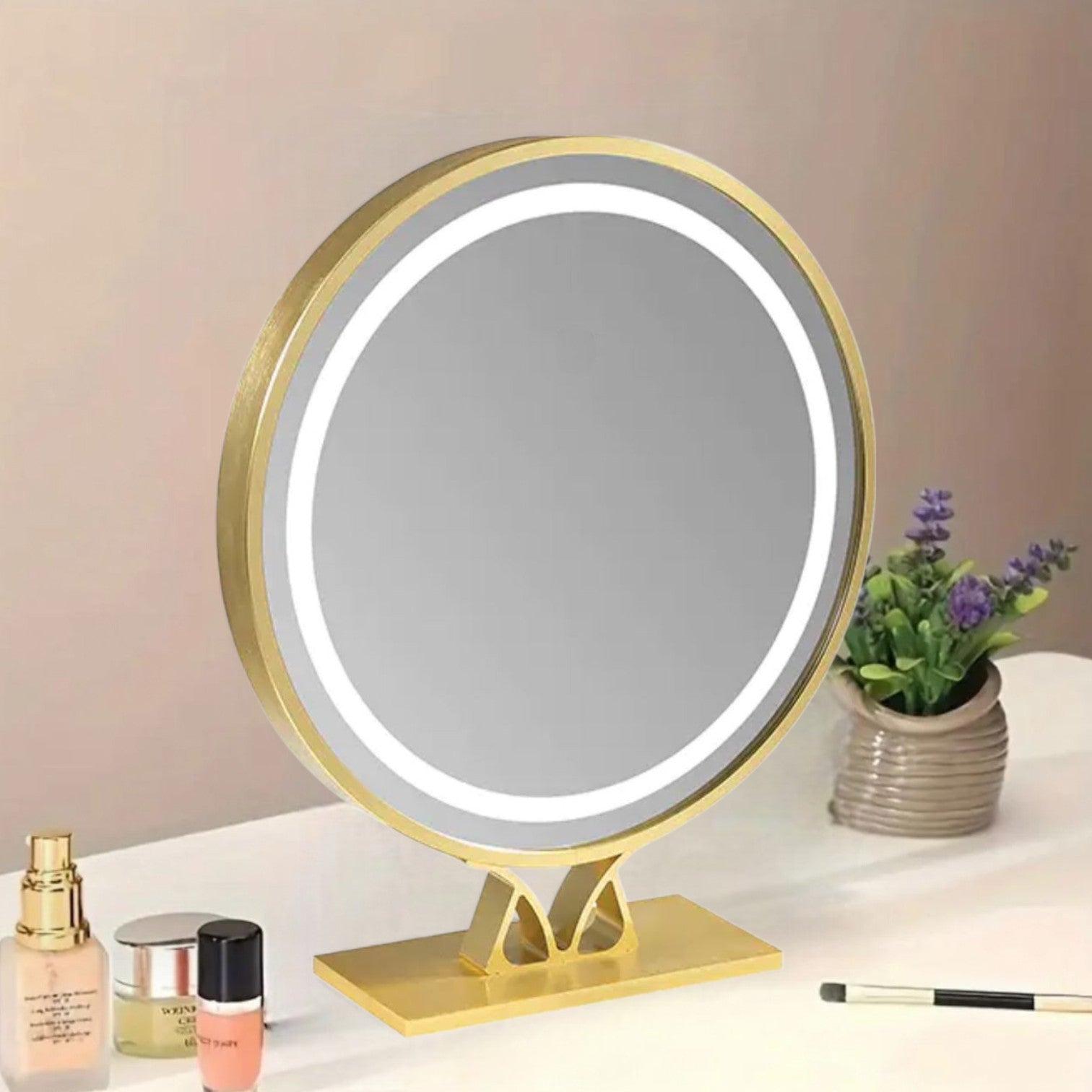 Oglinda Led Make-Up Golden Beauty 46Cm 3 Lumini Control Prin Gesturi Mirror