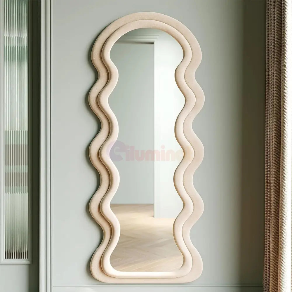 Oglinda Decorativa Silk Waves 160CM BEJ / 160CM decorative mirror