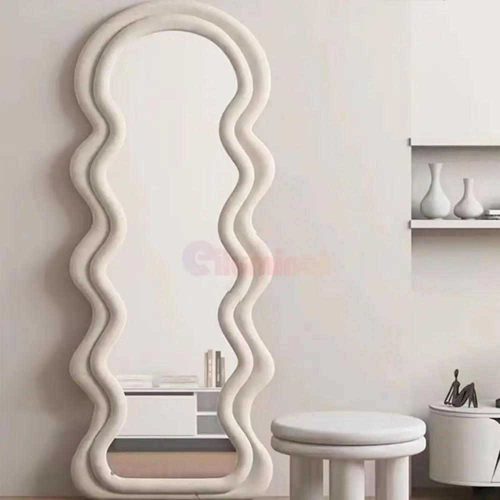 Oglinda Decorativa Silk Waves 160CM BEJ / 160CM decorative mirror