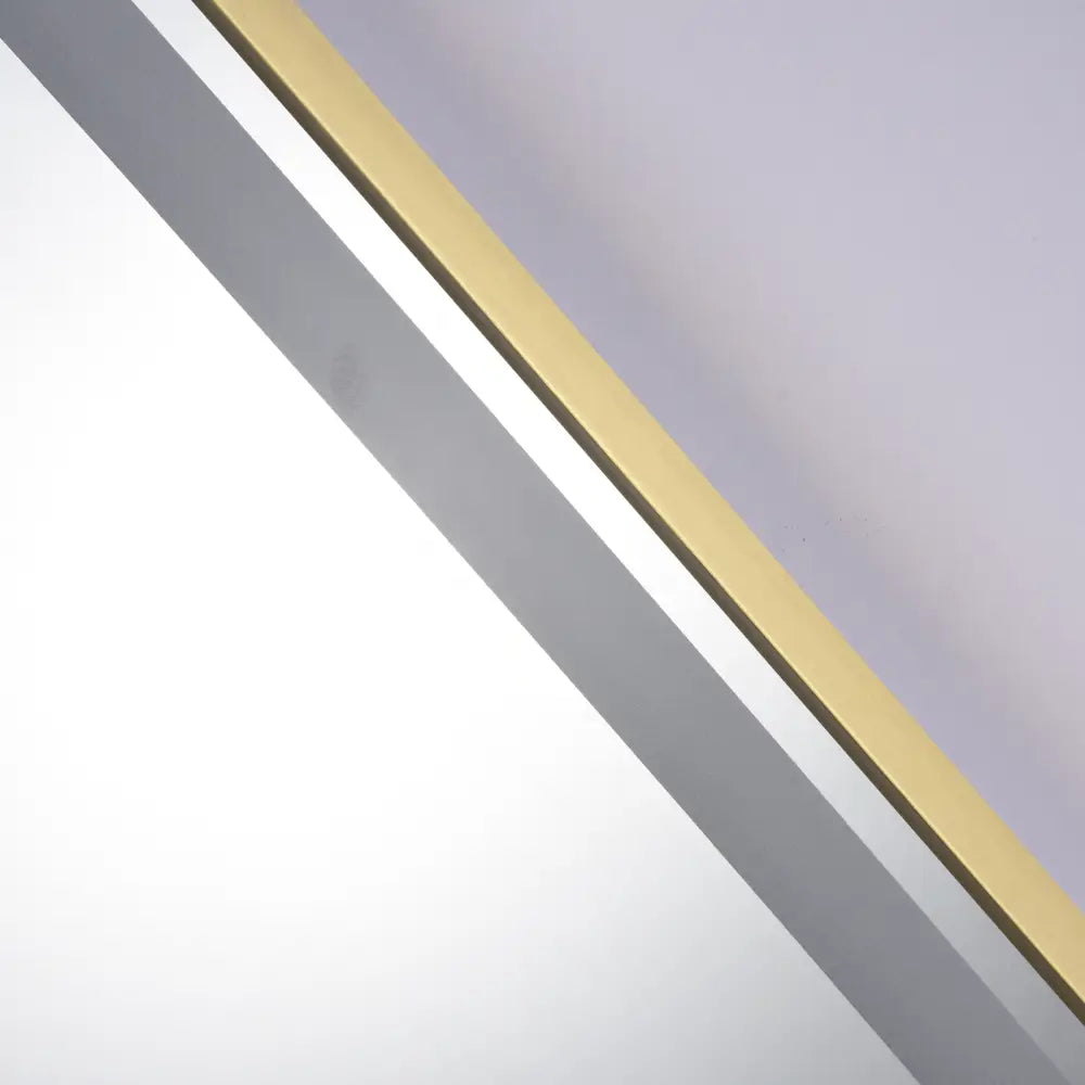 Oglinda Led 110X70Cm Rama Aurie Dezaburire Ceas Temperatura Touch Si 3 Lumini Od058/Gd Mirror