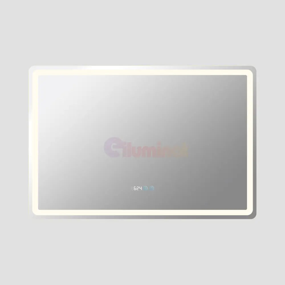 Oglinda Led 120X80Cm Dezaburire Ceas Temperatura Touch Si 3 Lumini Od058 Mirror