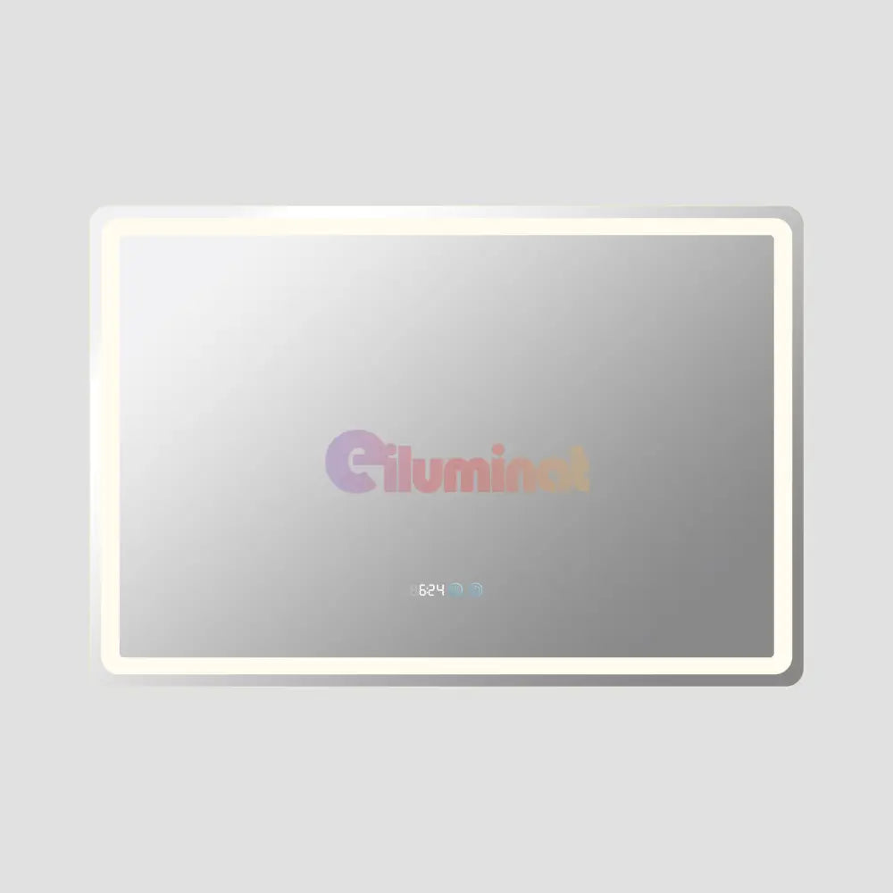 Oglinda Led 120X80Cm Dezaburire Ceas Temperatura Touch Si 3 Lumini Od058 Mirror