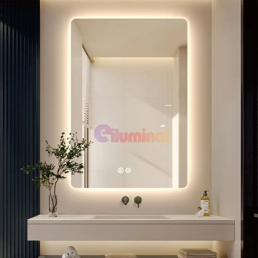 Oglinda Led 50X70Cm 3 Lumini Dezaburire Si Touch Od030 Mirror