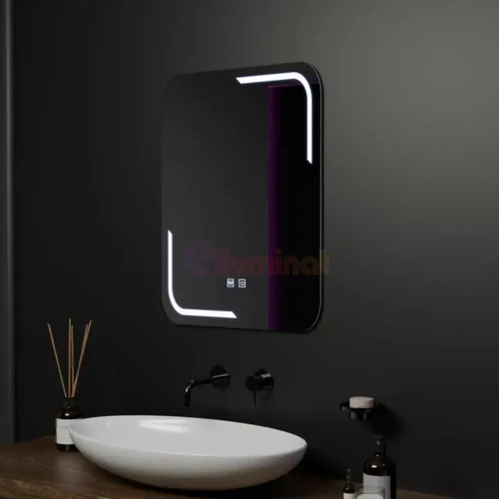 Oglinda LED 50x70cm Functie Dezaburire si Touch E38S 50x70CM / FRAMELESS LED MIRROR