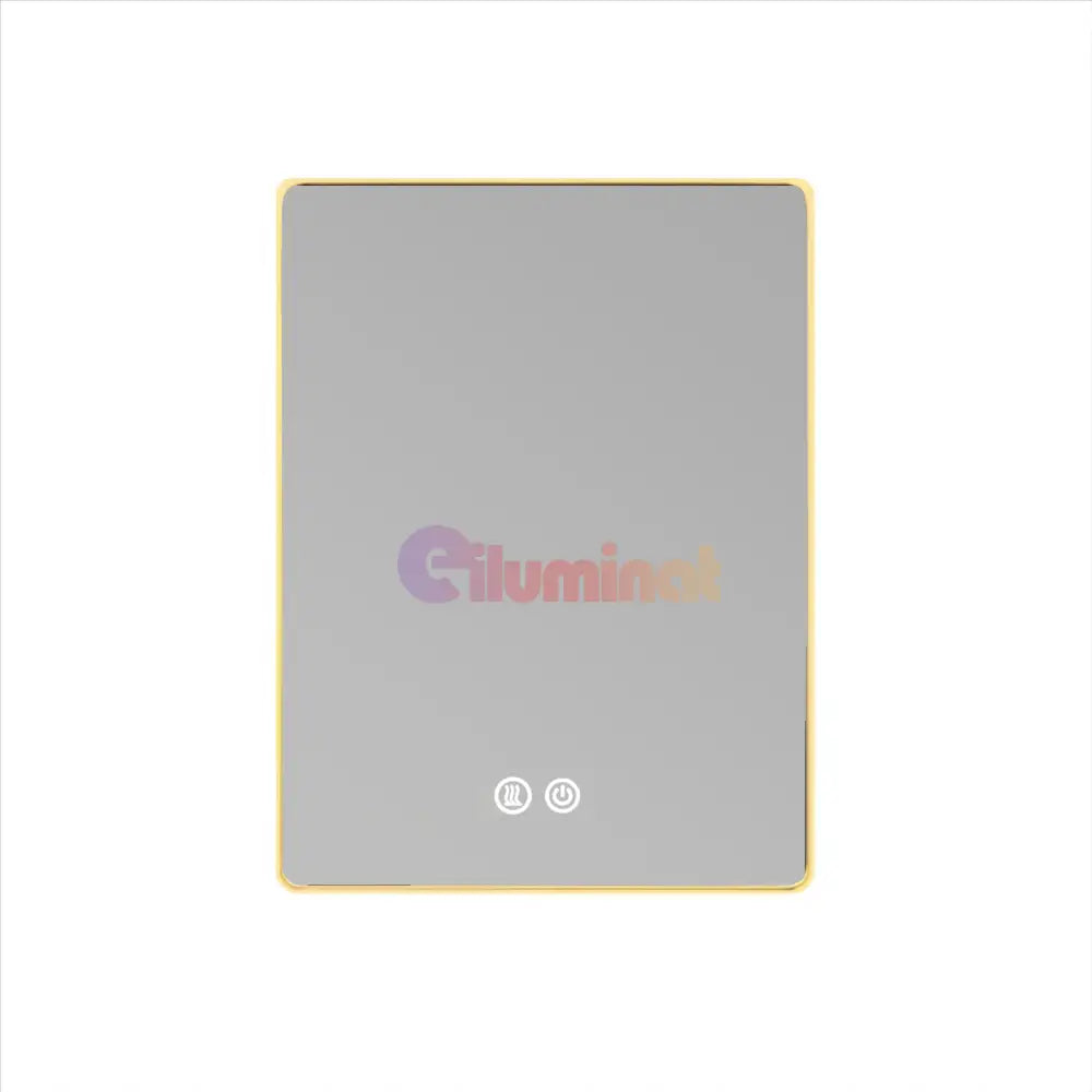 Oglinda Led 60X80Cm Rama Aurie 3 Lumini Dezaburire Si Touch Od041/Gd Mirror
